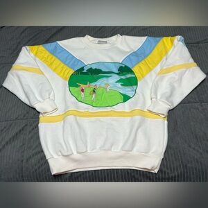 Adidas The Hills Vintage 1980 Golf Sweatshirt L Rare OG Justin Beiber Pullover